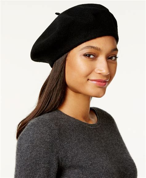 womens black beret hats|macy's magnta beret.